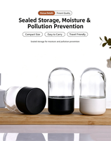 Pot en verre transparent vide de 100 ml avec couvercle sécurité enfant, bouteille de rangement hermétique portable pour pilules, herbes sèches, épices - Vente en gros
