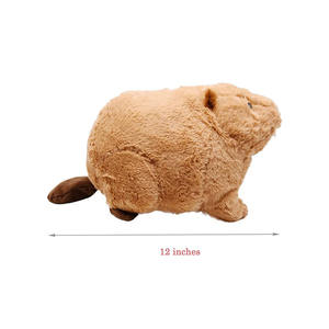 K7032 Juguete de Peluche Realista de <span class=keywords><strong>Nutria</strong></span> Marrón con Relleno de Algodón, Dientes Delanteros Grandes, Lavable a Máquina, Personalizable - Product Image 2