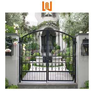 WANJIA custom grill design courtyard driveway security iron gate safety artistic iron gate