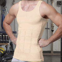 Vente Chaude Débardeur de Compression Amincissant pour Hommes, Effet Sculptant, Grande Taille, Sans Couture, en Spandex