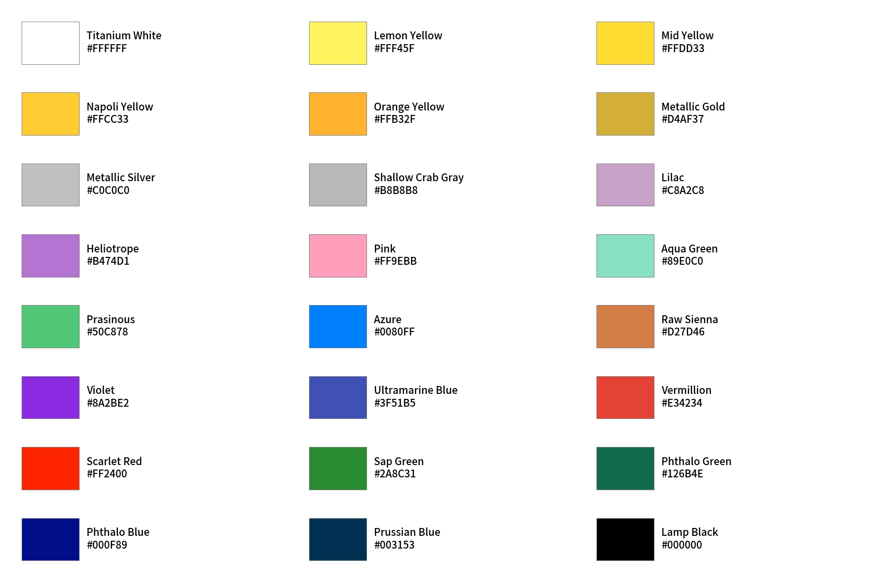 24 colors