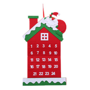 Custom 24 Days <strong>Christmas</strong> Countdown Calendar <strong>Wall</strong> Decoration Santa Claus Felt <strong>Christmas</strong> <strong>Tree</strong> Ornaments Advent Calendar - Product Image 4