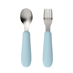 Juego de Cuchara y Tenedor de Silicona para Bebés, Libre de BPA, Personalizable al por Mayor, Lavable, para Entrenamiento de Alimentación, <span class=keywords><strong>Cubiertos</strong></span> para Niños - Product Image 1