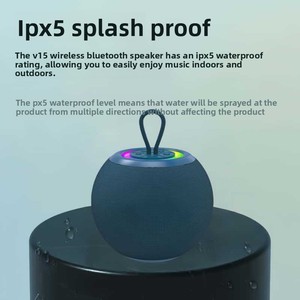 Loa Bluetooth di động ngoài trời tích hợp đèn RGB, thiết kế tròn sáng tạo, chất liệu vải mới, quà tặng độc đáo, dùng được trên bàn làm việc - Product Image 5