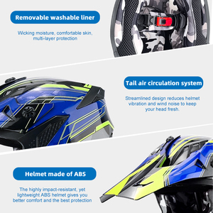Casque de moto tout-terrain ECE 22.06, motocross, vente en gros d'usine, casque de moto, accessoires pour motocycliste - Product Image 5