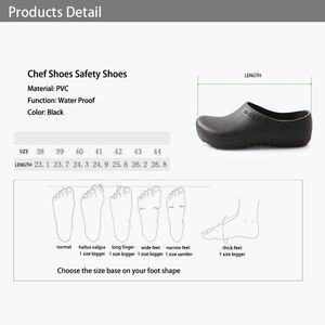 أحذية عمل للجنسين مقاومة للانزلاق والماء الأكثر مبيعًا للبيع بالجملة أحذية سلامة للطهاة في المطبخ - Product Image 6