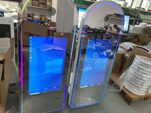 Cabine <span class=keywords><strong>photo</strong></span> à miroir magique tactile haute hauteur 32 ''pour boîtier de vol <span class=keywords><strong>Canon</strong></span> Camera Dslr Booth avec poignée et serrure - Product Image 4