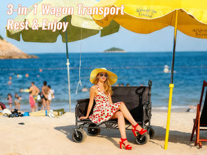 Chariot de plage pliable multifonctionnel de haute qualité pour le camping et les pique-niques en plein air - Product Image 3