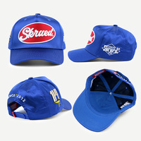 Fabricant OEM BSCI, casquette vintage personnalisée avec logo, casquette de baseball à 5 panneaux en satin bleu avec broderie 3D, pour marque de streetwear