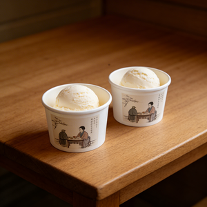 Custom Eco Friendly 2oz 3oz 4oz 5oz Pudding <b>Takeaway</b> Dessert <b>Container</b> Tub Disposable Packaging Paper Ice Cream Paper Cup - Product Image 1