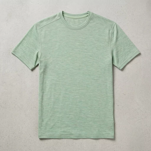 T-shirt da <span class=keywords><strong>Uomo</strong></span> in <span class=keywords><strong>Lana</strong></span> Merino <span class=keywords><strong>di</strong></span> Alta Qualità con Logo Personalizzato Serigrafato, Manica Corta, Colore Unito, Girocollo - Product Image 5