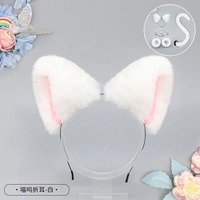 Dropship Handmade Plush Cat Ear Headband Lolita KC Fox Ears Hair Clip Furry Accessory