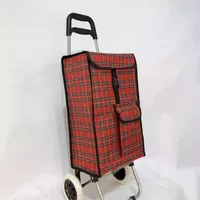 סיטונאי תיק עגלה לשימוש ביתי עם גלגלים מתקפל נייד ונוח עגלת קניות