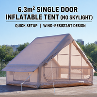 Tente de camping gonflable de luxe 2026, 12m², imperméable, portable, double couche, installation rapide, pour 8-10 personnes, tente de glamping gonflable