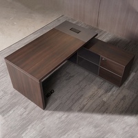 Bureau de direction classique KENO de style britannique |   Bureau en bois en forme de L, taille moyenne, prix de gros