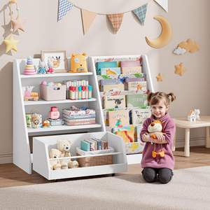 Estantería portátil moderna para niños y Banco organizador de almacenamiento de juguetes para muebles del hogar y lectura - Product Image 4
