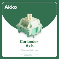 Clavier mécanique AKKO Cilantro Stems Coriander MX Style Tactile 58gf POM/PC/PA66, son Mahjong, lubrifié en usine, personnalisable, Cross