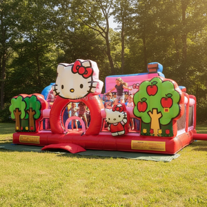 Incredibile Castello Gonfiabile Portatile in PVC a Forma di Gatto Cartone Animato, Nuovo Design Combo Casa Rimbalzante per Feste e Parchi Giochi per Bambini - Product Image 2