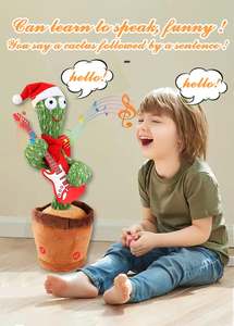 OEM ODM-muñeco de peluche de <span class=keywords><strong>Cactus</strong></span> para niños, muñeco de peluche suave, para cantar canciones, recargable, pequeño, cantidad mínima - Product Image 6