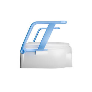 Rehausseur de toilette avec accoudoirs bleu, siège rond antidérapant non électrique pour personnes âgées et femmes enceintes - Product Image 2