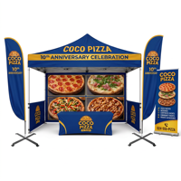 Tente de salon professionnelle Admax 10x10, en aluminium, tissu Oxford, imperméable, résistant aux UV, ignifuge, impression personnalisée, robuste, portable