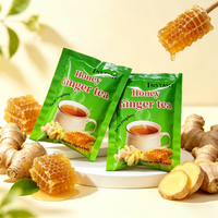 Thé instantané au miel et au gingembre 18g Sachet Boisson granulaire au gingembre naturelle pour réchauffer l'estomac OEM/ODM disponible