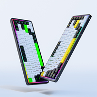 Clavier mécanique de jeu ultra fin RGB à profil bas sans fil Bluetooth 75% en aluminium avec disposition arabe espagnole personnalisée 84 touches