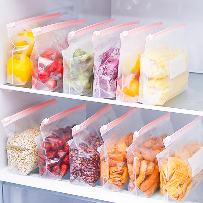 YURUI Factory Slider Transparent Biodegradable Zipper Sealed Frozen Storage Clear Zip lock Plastic Custom Food Packaging Bag