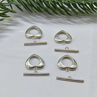 Vente en gros de fermoirs à bascule en argent sterling 925 massif, anneau de 12,8 mm, barre de 17,9 mm pour la fabrication de bijoux DIY, colliers