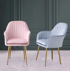 Fauteuil de salon en tissu velours, design <span class=keywords><strong>scandinave</strong></span>, pour les couples, les dîners romantiques, les cafés, les bars, les cocktails - Product Image 2
