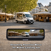 Rétroviseur numérique pour camion de restauration, fourgonnette, camping-car, caméra double 2K 60FPS grand angle avec enregistrement MDVR