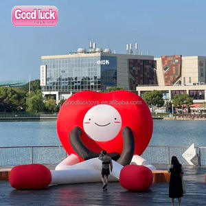 2024 mode <span class=keywords><strong>géant</strong></span> publicité gonflable saint valentin conception personnalisée grand Oxford coeur rouge mascotte dessin animé pour centre commercial - Product Image 6