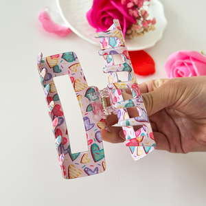 กิ๊บติดผมรูปหัวใจอะคริลิคแฮนด์เมดลายริมฝีปาก<span class=keywords><strong>เซ็กซี่</strong></span>สำหรับผู้หญิง สไตล์หวานๆ สำหรับวันวาเลนไทน์ข้ามพรมแดน - Product Image 6