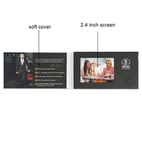 Lecteur vidéo LCD 2,4 pouces avec impression personnalisée, album publicitaire, brochure de vœux, carte de visite vidéo numérique mini