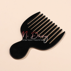 Mi Dairy 2024 nouvelle mode vintage couleur unie africain noir afro acétate peigne à cheveux pour femmes filles 223939 - Product Image 4