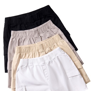 Service OEM Short cargo décontracté solide régulier 95% coton 5% Spandex écologique kakis Vietnam court vêtements pour femmes - Product Image 4