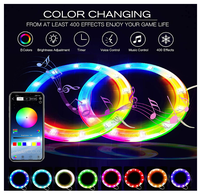 Accessoires de jeux Facile Installer RVB 5050 Couleur Changeante LED Kit de Bandes de Lumière 8 Couleurs D'éclairage Pour PS5 Console LED Bandes Lumières