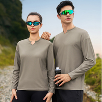 T-shirt à manches longues pour homme avec logo personnalisé, coupe ajustée et haute élasticité, vêtements de fitness pour la course à pied, directement de l'usine