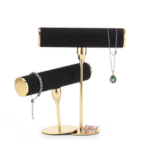 Présentoir de bijoux en métal et velours pour bracelets, montres et joncs, support de rangement pour bijoux