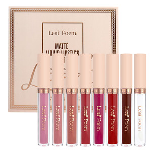 Set de brillo labial líquido mate de 8 piezas, antiadherente, de larga duración e impermeable, para maquillaje transfronterizo. - Product Image 5