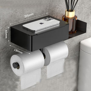 YOTO ที่แขวนกระดาษชำระมีกาวติดผนัง, ที่แขวนกระดาษชำระติดผนังทำจากสเตนเลสที่แขวนกระดาษชำระพร้อมชั้นเก็บของ - Product Image 5