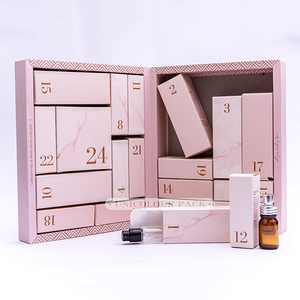 Boîte <span class=keywords><strong>de</strong></span> calendrier <span class=keywords><strong>de</strong></span> l'avent pour femmes, emballage cadeau <span class=keywords><strong>de</strong></span> luxe personnalisé, vide, pour la beauté et le maquillage, Noël, 7/12/24/25 jours - Product Image 5