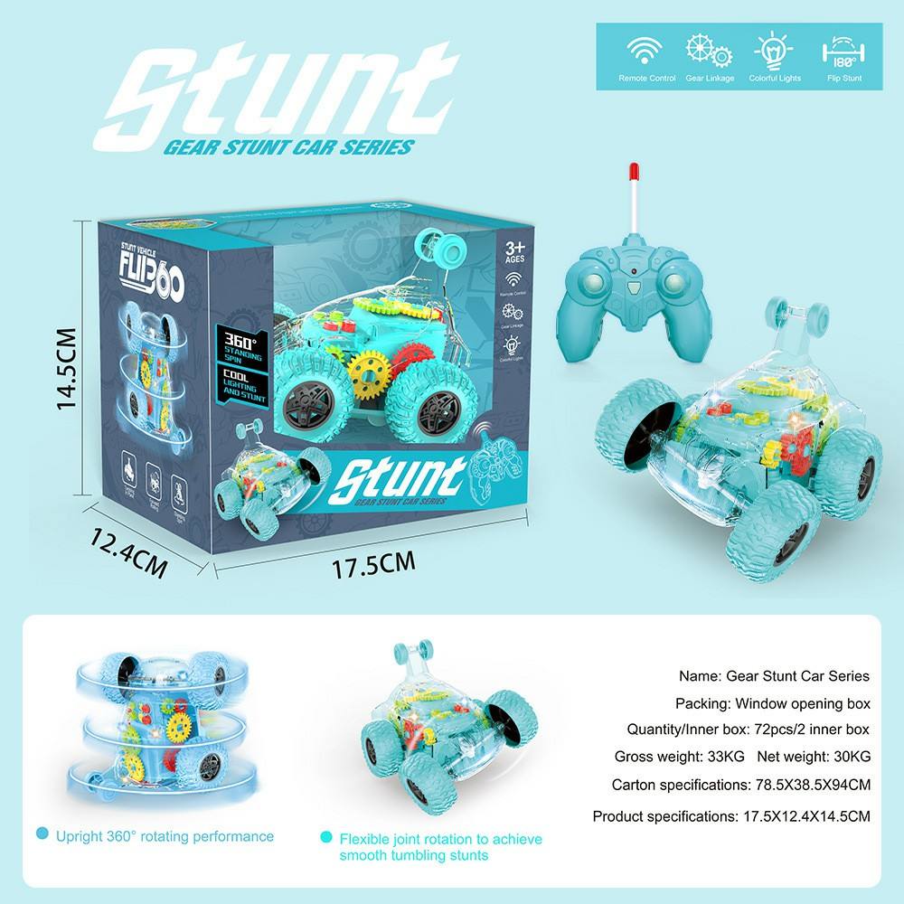 Remote Control-Transparent Gear Dump Truck/Green [Rechargeable]