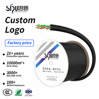 Kabel LAN Internet UTP Cat5/Cat5e Harga Murah Kualitas Tinggi Langsung dari Pabrik SIPU, Bersertifikat CE, Terlaris, untuk Penggunaan Luar Ruangan, Bahan PVC
