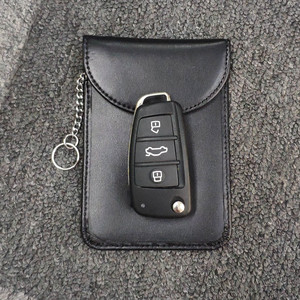 2 <span class=keywords><strong>rfid</strong></span> block 2 strati in vera pelle faraday auto car key pouch - Product Image 4