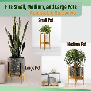 Solid Wood Flower <b>Stand</b> Rectangle Detachable Standing Type For Living Room Indoor Use Natural Wood Color - Product Image 2