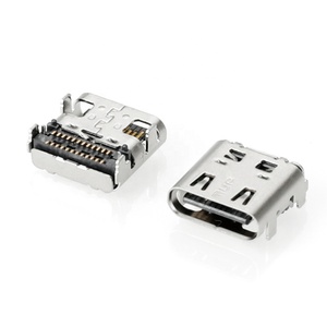 Connecteur <span class=keywords><strong>USB</strong></span>-C femelle 24 broches 3.1 double rangée SMT sur carte, <span class=keywords><strong>prise</strong></span> de charge Type C, coque de connecteur avec pas de 0,6 mm pour <span class=keywords><strong>casque</strong></span> Bluetooth - Product Image 1