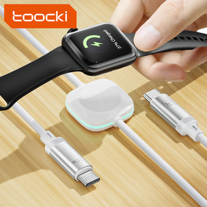 ที่ชาร์จแม่เหล็กไร้สายแบบพกพา toocki สำหรับ Apple Watch สำหรับ <span class=keywords><strong>iPhone</strong></span> การชาร์จอย่างรวดเร็ว C ถึง C สายถักไนลอน - Product Image 1