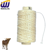 Fil chirurgical non résorbable en soie tressée WANJIA pour la chirurgie animale, usage vétérinaire pour bovins, ovins, porcins