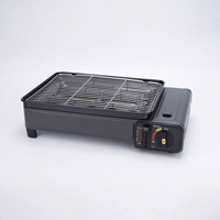 Fourneau de barbecue portable à gaz pour l'extérieur avec design coupe-vent et étui de transport pour le camping, la randonnée, les pique-niques et l'utilisation domestique